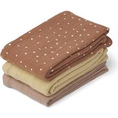 Liewood Line Muslin Cloth Confetti Terracotta Mix 3-pack