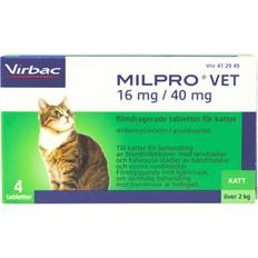 Milpro Virbac Milpro Vet 16 mg/40 mg 4 Tablets