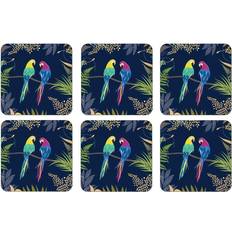 Pimpernel Sara Miller London Portmeirion Parrot Coaster 6pcs