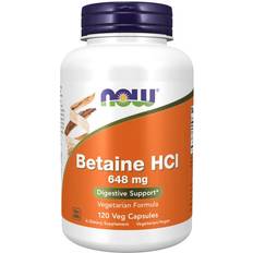 Betain hcl Now Foods Betaine HCl 648mg 120 stk