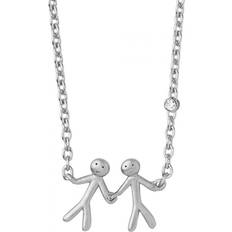 Together My Love Necklace - Silver/Transparent