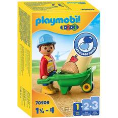 Byggepladser Legesæt Playmobil Construction Worker with Wheelbarrow 70409