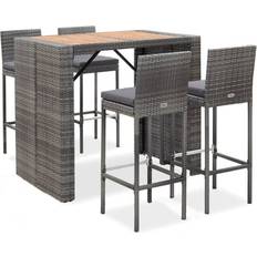 Rectangle Outdoor Bar Sets vidaXL 49565 Outdoor Bar Set, 1 Table incl. 4 Chairs