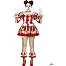 Fiestas Guirca Killer Clown Kostuum Dames Goud/Rood Maat