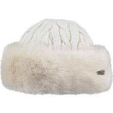 Bianco Berretti Barts Berretto Cable Knit Faux Fur - Blanc