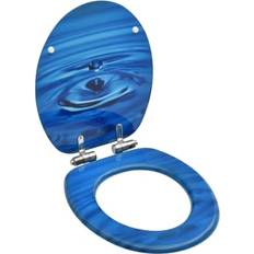 Blauw Toiletbrillen vidaXL Toiletbril Met Soft-Close Deksel MDF Blauw