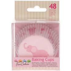 Pink Muffin Cases Funcakes Baby Girl Muffin Case 5 cm