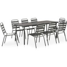 vidaXL 46633 Matgrupp, 1 Bord inkl. 8 Stolar