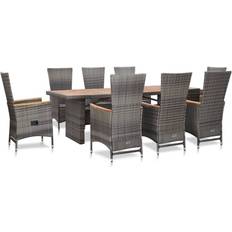 8 seat dining table vidaXL 46047 Patio Dining Set, 1 Table incl. 8 Chairs