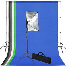 vidaXL Studio Set with Background and Softbox Lamp