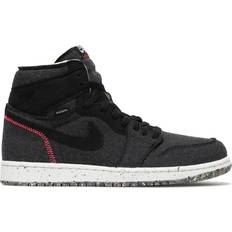 Polyurethane Shoes Nike Air Jordan 1 High Zoom M - Black/Wolf Grey/Flash Crimson