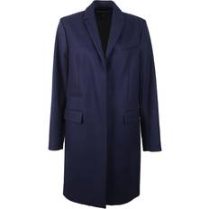 Polyamide Coats French Connection Platform Felt Wool Coat - Utility Blue