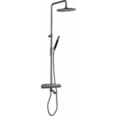 Takdusch svart krom Tapwell Evo TVM2200 Brushed Black Chrome 160c/c Svart, Krom