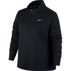 Nainen - Taskut T-paidat Nike Element 1/2-Zip Running Top - Black/Reflective Silver