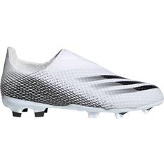 Adidas x ghosted.3 fg adidas Junior X Ghosted.3 Laceless FG - Cloud White/Core Black/Cloud White