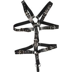Fetish Fetish Leather Adjustable Harness with Cock Ring