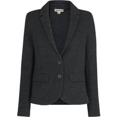 Cotton - Women Blazers Whistles Slim Jersey Jacket - Dark Grey