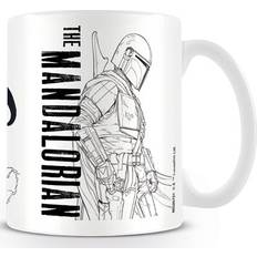 Mandalorian mugg Pyramid International Star Wars The Mandalorian Line Art Mugg 31.5cl