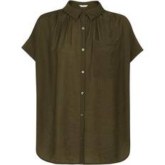 Nylon - Woman Shirts Whistles Nicola Button Through Shirt - Khaki