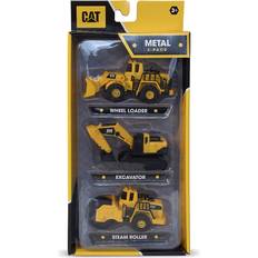 Excavators Metal 3 Pack Wheel Loader Excavator Steam Roller