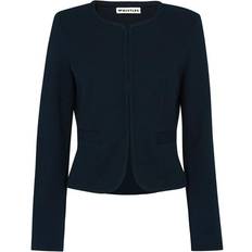 Slim - Woman Outerwear Whistles Collarless Jersey Jacket - Navy