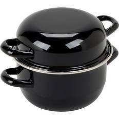 Dishwasher Safe Mussel Pots - with lid 1.5 L 18 cm