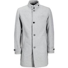 Jack & Jones Moulder Wool Coat - Light Grey Melange