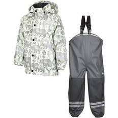 Lindberg Gråa Regnkläder Lindberg Djurås Rain Set - Olive (316623090)