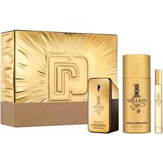 Rabanne Men Gift Boxes Rabanne 1 Million Gift Set EdT 50ml + EdT 10ml + Deo Spray 150ml