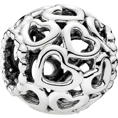 Hearts All Over Charm - Silver