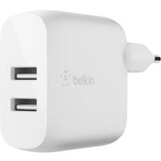 Belkin Caricabatterie WCD001VF1MWH con Due Porte USB Tipo A per Dispositivi Mobili Bianco