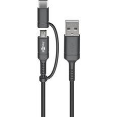 Goobay USB A-USB Micro B/USB C 1m