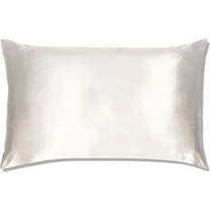 Textiles Slip Pure Silk Funda de almohada Blanco, Rosa (76x51cm)