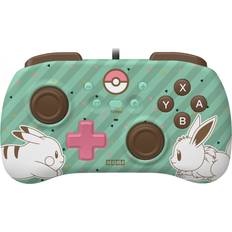 Switch controller pokemon Hori Horipad Mini Controller - Pokémon: Pikachu & Eevee (Nintendo Switch) - Grøn/Brun