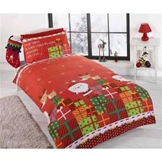 Kids Xmas Santa Claus Bedding Set 135x200cm