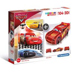 Pixars Bilar 3D-pussel Clementoni Disney Pixar Cars 104 Bitar