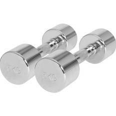 5 kg - Hantelsets Hanteln Gorilla Sports Chrome Dumbbells 2x5kg