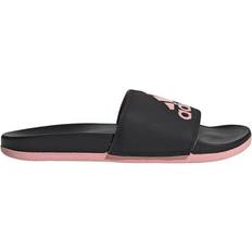 Adidas Cuero Sintético Zapatillas y Sandalias Adidas Adilette Cloudfoam Plus Logo - Core Black/Glow Pink/Core Black