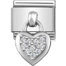 Nomination Composable Classic Link Heart Charm - Silver/Transparent