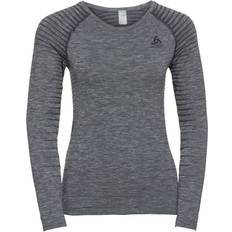 Polyamide Base Layers Odlo Performance Light Long-Sleeve Baselayer Top Women - Grey Melange