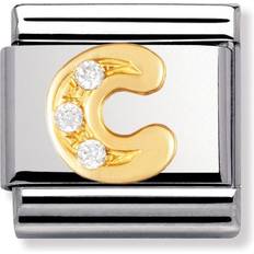 Composable Classic Link Letter C Charm  - Silver/Gold/Transparent