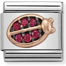 Nomination Composable Classic Link Ladybug Charm - Silver/Rose Gold/Red