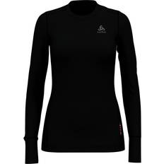 Laine mérinos Hauts de Couche de Base Odlo T-shirt Technique À Manches Longues Natural 100 % Merino Warm Pour Femme - Noir