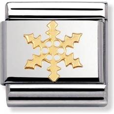 Oro Amuletos y Colgantes Nomination Composable Classic Link Snowflake Charm - Silver/Gold