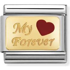 Nomination Composable Classic My Forever Link Charm - Silver/Gold/Red