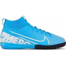 Nike fotbollsskor junior Barnskor Nike Junior Mercurial Superfly 7 Academy IC - Blue Hero/Obsidian/White