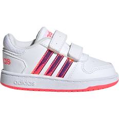 Adidas Bianco Scarpe da Basket Adidas Infant Hoops 2.0 - Cloud White/Cloud White/Signal Pink