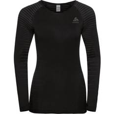 Elastane/Lycra/Spandex - Women Base Layer Tops Odlo Performance Light Long-Sleeve Baselayer Top Women - Black