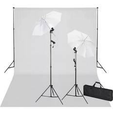 Studiokit Studiebelysning vidaXL Studio Set with White Background and Lamps 600x300 cm