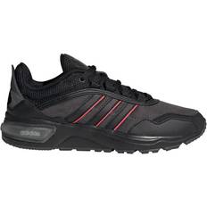 Damen - Nubukleder Laufschuhe adidas 90s Runner W - Grey Six/Core Black/Signal Pink/Coral